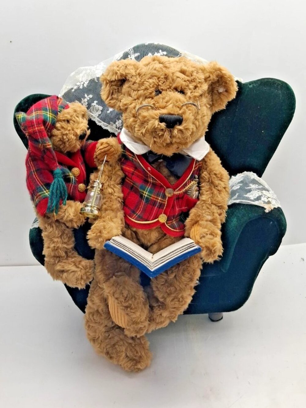 Vtg Dan Dee Grandpa and Baby Bear Reading On Couch Limited Edition!!!